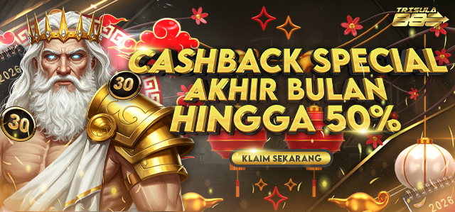 BONUS AKHIR BULAN HINGGA 50%